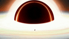 a black hole is surrounded by a white ring in space