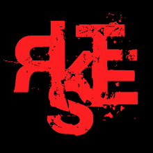 a black background with red letters that spell out the word " s "