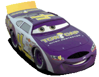 a purple and white tow cap car with the number 4 on the side