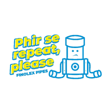 a sign that says phir se repeat please