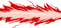 a drawing of a red flame with a white border