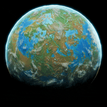 an artist 's impression of a terrestrial planet