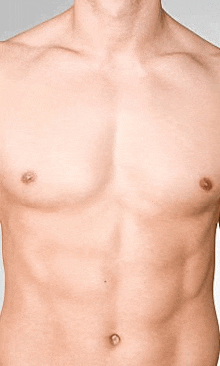 a close up of a man 's chest and stomach without a shirt .