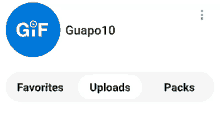 a screen shot of a gif app called guapo 10