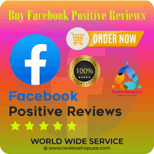 a facebook advertisement that says buy facebook positive reviews order now