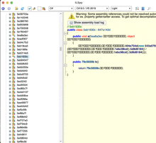 a computer screen shows a warning that some assembly references could not be resolved authoritatively