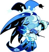 a drawing of a jester with a crown on his hat
