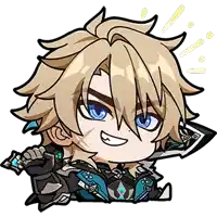 a cartoon drawing of a boy holding a sword .
