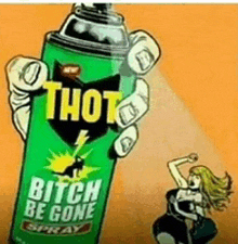 a can of thot bitch be gone spray