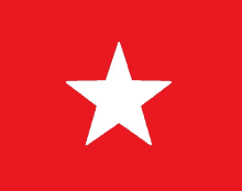 a white star on a red background