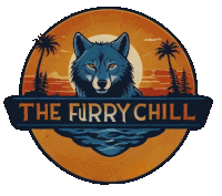 a logo for the furry chill with a wolf