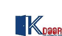 a logo for a company called k door