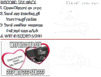 a screenshot of a discord sex hack and a screenshot of a wtf discord sex hack .