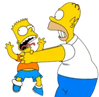 a cartoon of homer simpson and bart simpson
