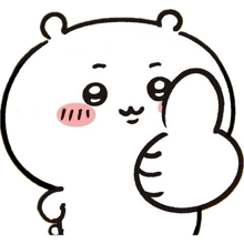 a drawing of a bear giving a thumbs up .