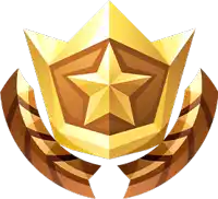 a gold badge with a star in the middle