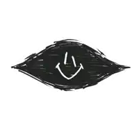 a black and white drawing of a triangle with a crown on it