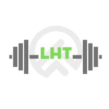 a barbell with the word lht on it .