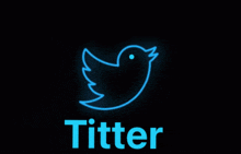 a twitter logo with the word titter underneath