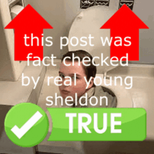 this post was fact checked by real young sheldon and has a green check mark