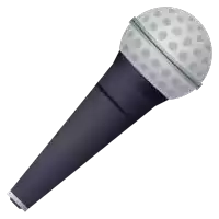 a microphone with a black handle and a silver top