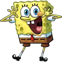 a cartoon drawing of spongebob squarepants with his mouth open