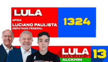 lula 1324 and lula 13 are written on a red and blue banner