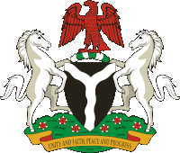 a coat of arms with the words unity and faith peace and progress below it