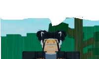 a pixel art of a girl wearing a cat ear mask