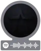 a spotify sticker with a star in the center