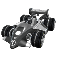 a mario kart racing car with the number 1 on the front