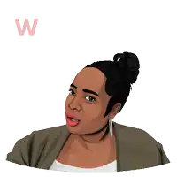 a cartoon of a woman says whaaaat