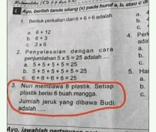 a math problem with a red circle around the answer