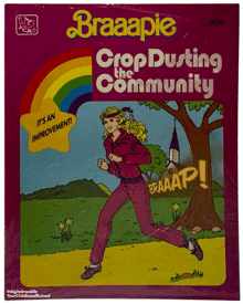 braaapie cropdusting the community is a purple book with a rainbow on the cover