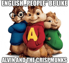 three alvin and the chipmunks are standing next to each other