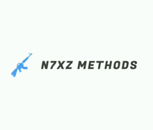 a logo for n7xz methods with a gun