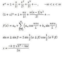 a set of mathematical equations on a white background with numbers and letters .