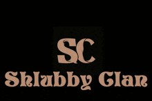 a black background with the words sc shabby glance on it