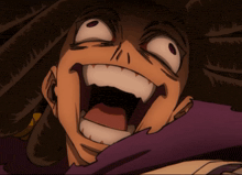 a close up of a person 's face with a mouth open