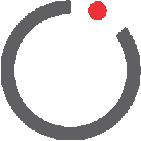 a gray circle with a red circle in the middle