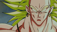 a close up of a cartoon character 's face with a serious look on his face
