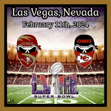 a poster for a super bowl in las vegas nevada