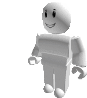 a white robot with a smiling face on his face