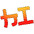 the word hi is written in red and yellow letters .