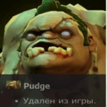 a picture of a cartoon character with the name pudge written on the bottom