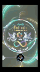 a poster that says family infinity caidan 2026 semakin maju