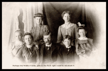 a black and white photo of the walker family