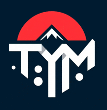 a logo for a company called tm with a mountain in the background