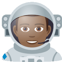 an illustration of an astronaut wearing a helmet with a microphone