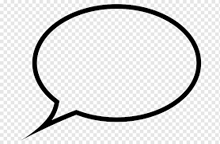 a black and white speech bubble with a pointed tip on a transparent background .